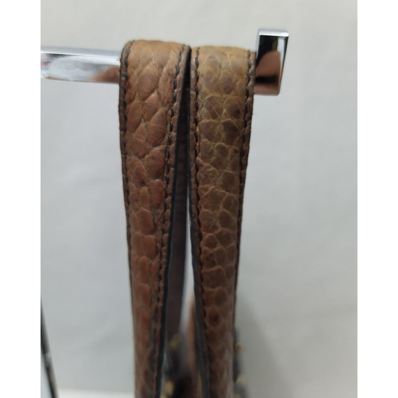 Brahmin Black Leather Double Handle Zipper Closure Tote Shoulder Bag - Picture 7 of 16